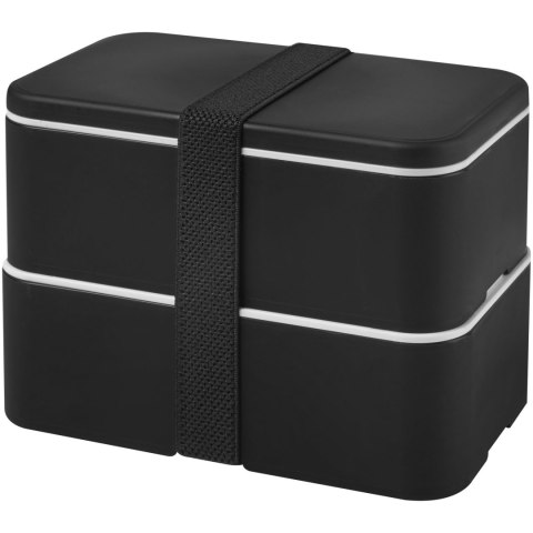 MIYO dwupoziomowe pudełko na lunch czarny, czarny, czarny (21047090)