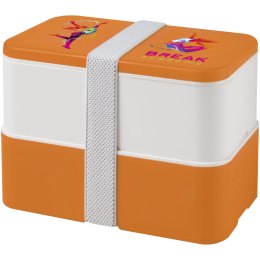 MIYO dwupoziomowe pudełko na lunch pomarańczowy, biały, biały (21047006)