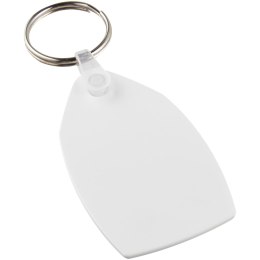 Tait łańcuch do kluczy z recyklingu w kształcie prostokąta biały (21047601)