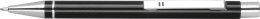 Metalowy długopis półżelowy ALMEIRA kolor czarny