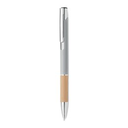 Aluminiowy długopis przycisk srebrny mat (MO2159-16)
