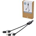 Connect kabel do szybkiego ładowania 6-w-1 o mocy 45 W z aluminium pochodzącego z recyklingu z certyfikatem RCS czarny (12434590