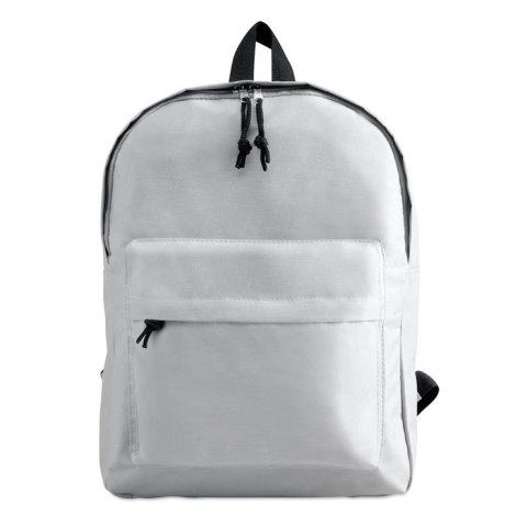 Plecak z zewnętrzną kieszenią biały (KC2364-06)