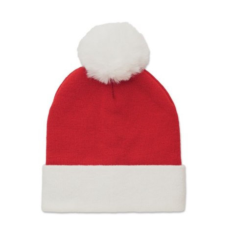 Świąteczna czapka z dzianiny czerwony (CX1528-05)