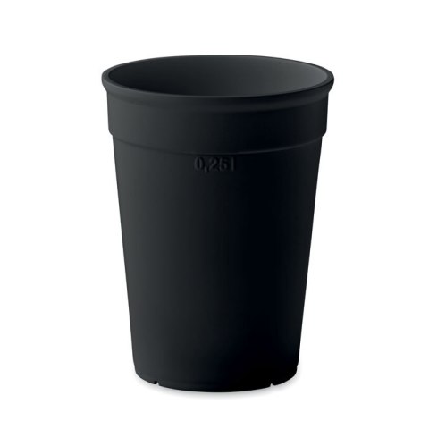 Kubek PP z recyklingu 250 ml czarny (MO2256-03)