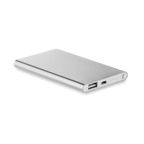 Płaski Powerbank 4000mAh srebrny mat (MO8735-16)