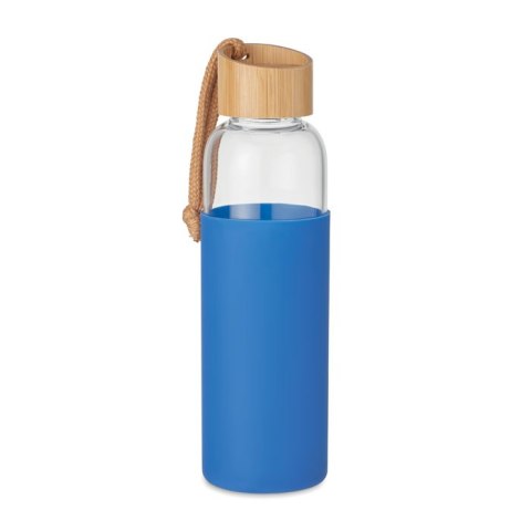 Szklana butelka 500 ml w etui niebieski (MO6845-37)