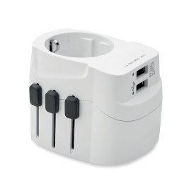 2x USB. 3-gniazda hub biały (MO9322-06)