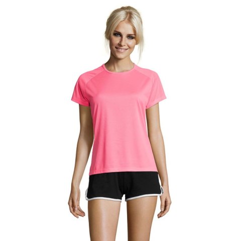 SPORTY Damski T-Shirt 140g neonowy róż 2 L (S01159-NP-L)