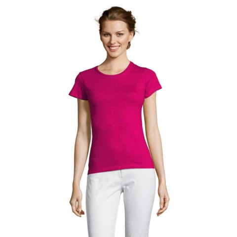 MISS Damski T-SHIRT 150g Fuchsia M (S11386-FU-M)