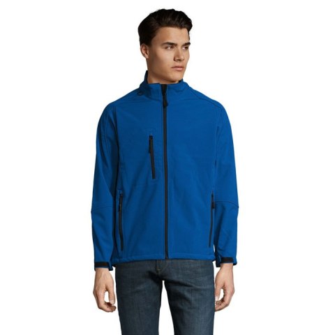 RELAX Męski softshell 340g Niebieski L (S46600-RB-L)