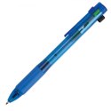 Długopis plastikowy 4w1 NEAPEL kolor niebieski