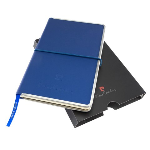 Notes A5 HIGHSCRIBE z metalowymi krawędziami Pierre Cardin kolor niebieski