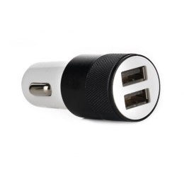 Metalowa ładowarka samochodowa x2 USB kolor wielokolorowy