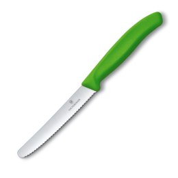 Nóż z ząbkowanym ostrzem SwissClassic Victorinox kolor zielony
