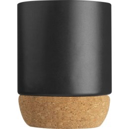 Kubek ceramiczny z korkiem GISTEL 350 ml kolor czarny