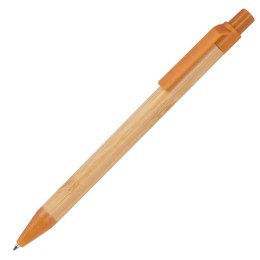 Długopis bambusowy HALLE kolor pomarańczowy