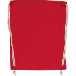 Worek sportowy bawełniany 140 g/m2 CARLSBAD kolor czerwony