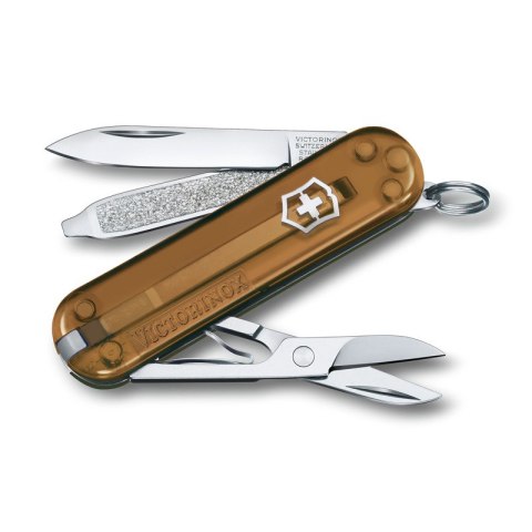 Scyzoryk Classic SD transparentny Victorinox kolor brązowy