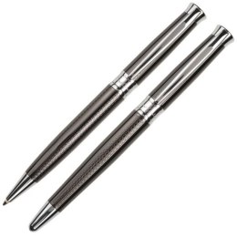 Zestaw piśmienniczy długopis i pióro kulkowe ROI Pierre Cardin kolor Ciemnoszary