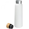 Butelka termiczna z drewnianą zakrętką 500 ml kolor Biały