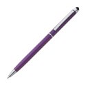 Długopis plastikowy do ekranów dotykowych kolor Fioletowy