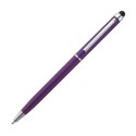 Długopis plastikowy do ekranów dotykowych kolor Fioletowy