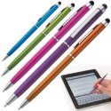 Długopis plastikowy do ekranów dotykowych kolor Jasnozielony