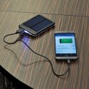 Power bank 4000 mAh - solarny kolor Czarny