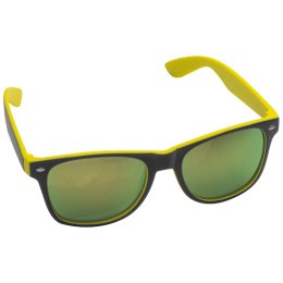 Plastikowe okulary przeciwsłoneczne UV400 kolor Żółty