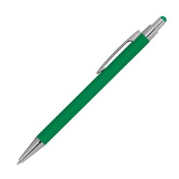 Długopis metalowy, gumowany kolor Zielony