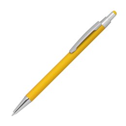 Długopis metalowy, gumowany kolor Żółty