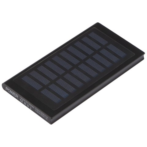 Power bank 8000 mAh - solarny kolor Czarny