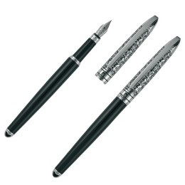 Zestaw piśmienniczy długopis i pióro wieczne JACQUES Pierre Cardin kolor Czarny