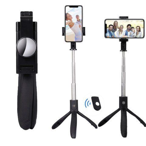Selfie Stick ze stojakiem, K06 kolor Czarny