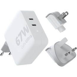 Xtorm XVC2067 GaNUltra ładowarka podróżna o mocy 67 W z kablem USB-C PD 100 W biały (12439601)