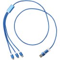 Versatile kabel do ładowania 5-1 z aluminium z recyklingu błękit królewski (12438653)