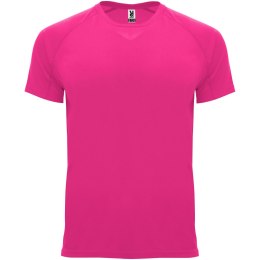 Bahrain sportowa koszulka męska z krótkim rękawem pink fluor (R04074P2)