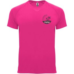 Bahrain sportowa koszulka męska z krótkim rękawem pink fluor (R04074P2)