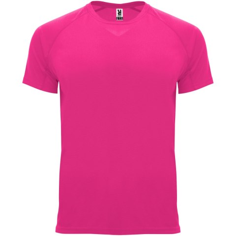 Bahrain sportowa koszulka męska z krótkim rękawem pink fluor (R04074P6)