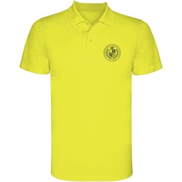 Monzha sportowa koszulka męska polo z krótkim rękawem fluor yellow (R04041C2)