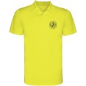 Monzha sportowa koszulka męska polo z krótkim rękawem fluor yellow (R04041C4)