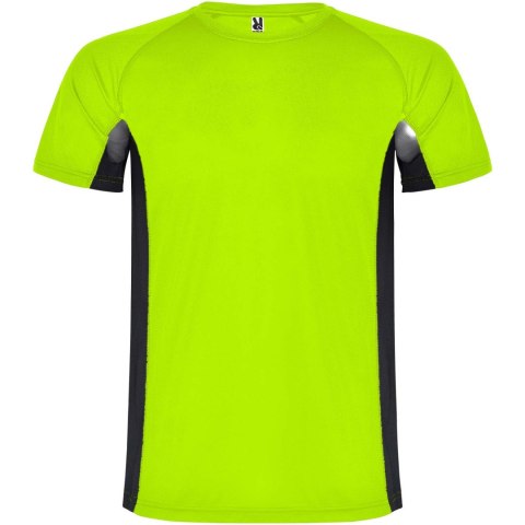 Shanghai sportowa koszulka dziecięca z krótkim rękawem fluor green, czarny (K65959GO)