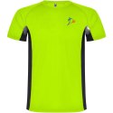 Shanghai sportowa koszulka dziecięca z krótkim rękawem fluor green, czarny (K65959GO)