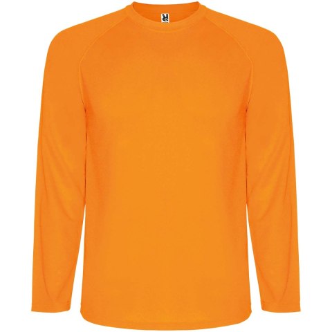 Męska koszulka sportowa Montecarlo z długim rękawem fluor orange (R04153L2)