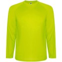 Męska koszulka sportowa Montecarlo z długim rękawem fluor yellow (R04151C1)