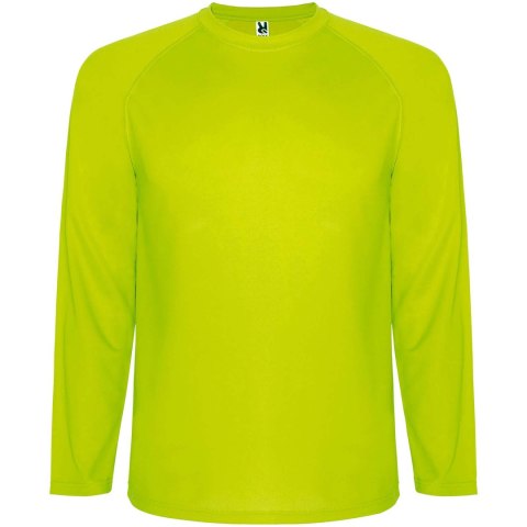 Męska koszulka sportowa Montecarlo z długim rękawem fluor yellow (R04151C1)