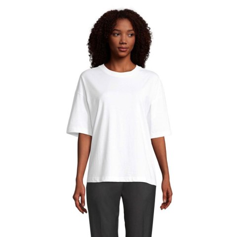 BOXY WOMEN T-SHIRT OVERSIZE Biały XS (S03807-WH-XS)