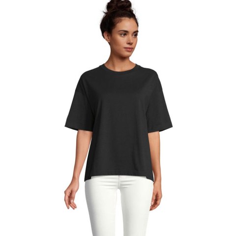 BOXY WOMEN T-SHIRT OVERSIZE deep black M (S03807-DB-M)