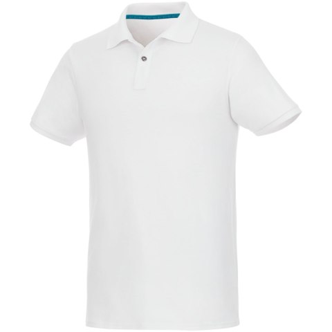 Beryl short sleeve men's organic recycled polo biały (37502012)